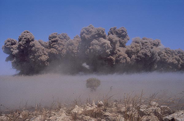 Explosion, Golan Heights, 1990