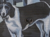 Painted dog on wall - Charlottesville, Virginia, 2011