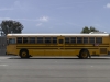 Yellow bus - highway, California, 2010