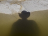 My shadow in a winter rockpool - Negev, 2010