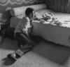 Fanny changing diapers, Golden Beach - 1979
