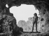 Fanny in the cave of ancient man, Mt. Carmel - 1978