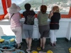 Four women on the Kotor ferry - 2009