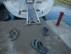 Sandals on the quay