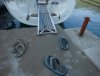 Sandals on the quay