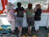 Four women on the Kotor ferry - 2009